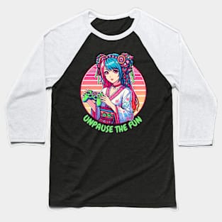 Unpause the fun gamer girl Baseball T-Shirt